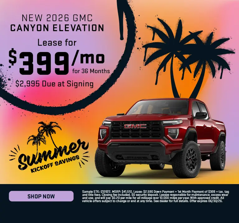Special offer on    New 2026 GMC Canyon Elevation